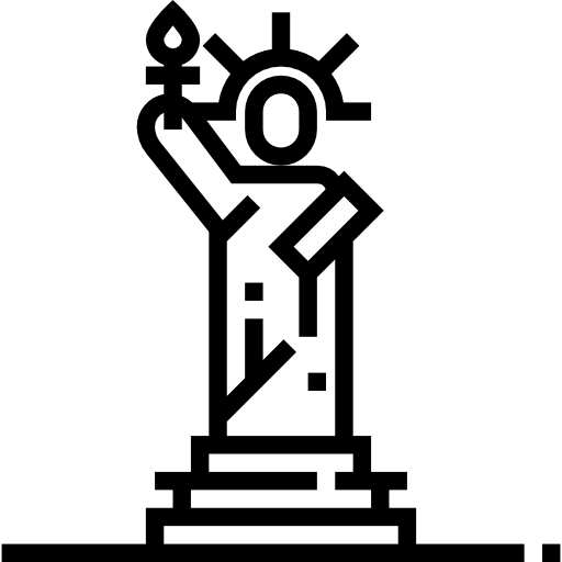 estatua de la libertad Meticulous Line icono