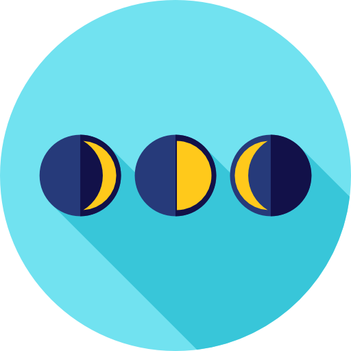 달 Flat Circular Flat icon