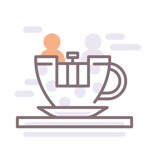 Tea cup ride Flaticons Lineal Color icon