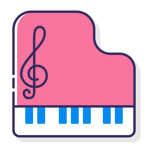 pianoforte Flaticons Lineal Color icona