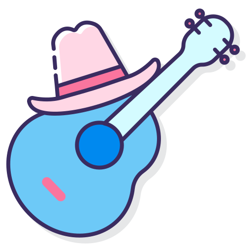 gitara akustyczna Flaticons Lineal Color ikona