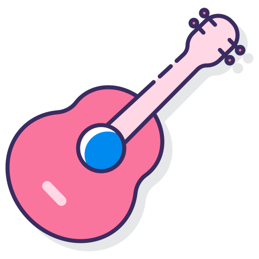 akustische gitarre Flaticons Lineal Color icon