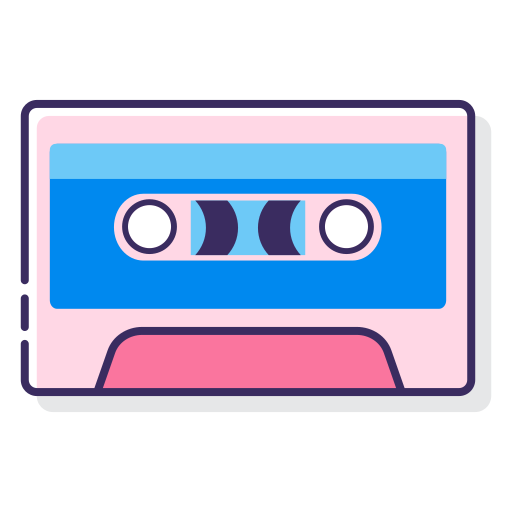 kaseta Flaticons Lineal Color ikona