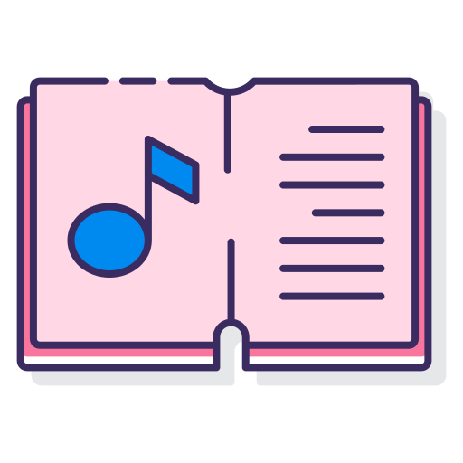 Music book Flaticons Lineal Color Ícone