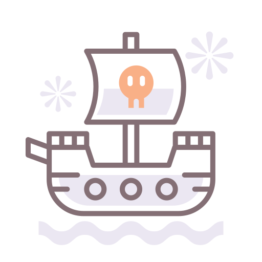 海賊船 Flaticons Lineal Color icon