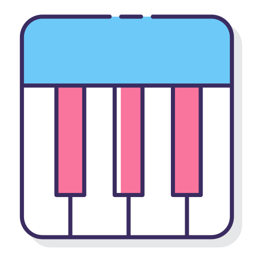 Фортепиано Flaticons Lineal Color иконка