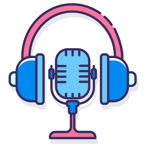 podcast Flaticons Lineal Color Icône