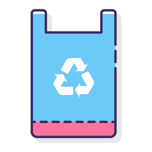 Garbage bag Flaticons Lineal Color icon