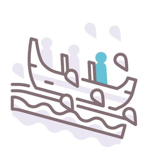 Лодка Flaticons Lineal Color иконка