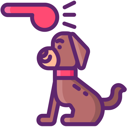 Dog training Flaticons Lineal Color icon