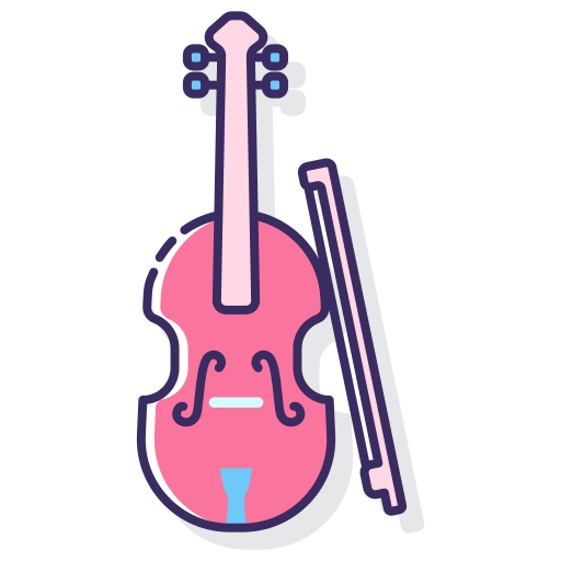 Скрипка Flaticons Lineal Color иконка