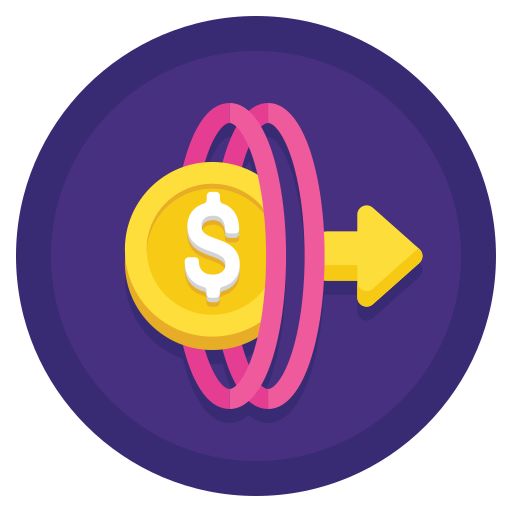 transferencia de dinero Flaticons Flat Circular icono