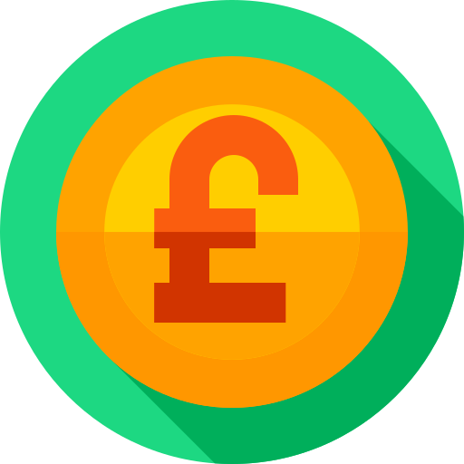 Pound sterling Flat Circular Flat icon