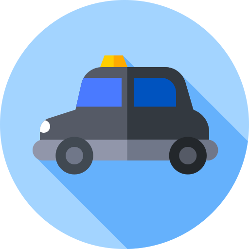 Taxi Flat Circular Flat icono