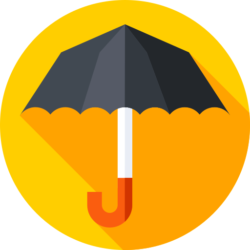Paraguas Flat Circular Flat icono