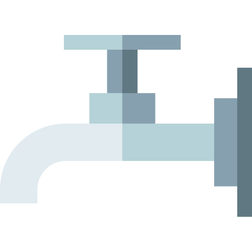 rubinetto dell'acqua Basic Straight Flat icona