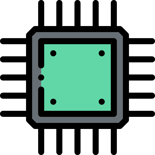 chip Detailed Rounded Lineal color icon