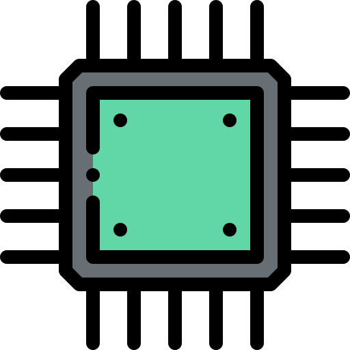 Chip Detailed Rounded Lineal color icon