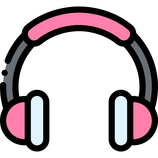 Headphones Detailed Rounded Lineal color icon