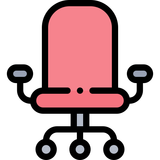 椅子 Detailed Rounded Lineal color icon