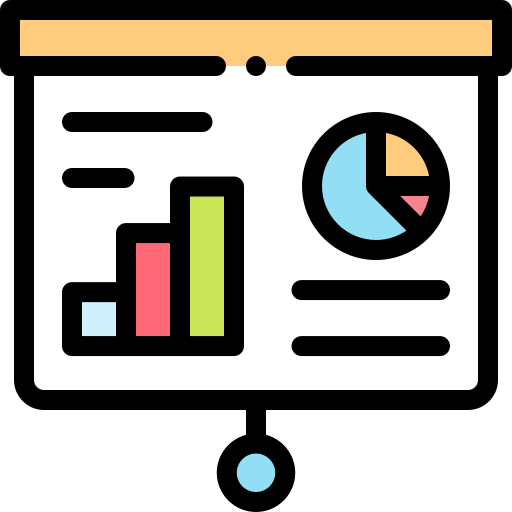 발표 Detailed Rounded Lineal color icon