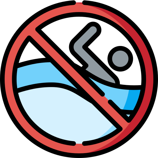 Prohibido nadar Special Lineal color icono