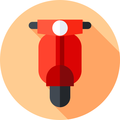 Vespa Flat Circular Flat icono