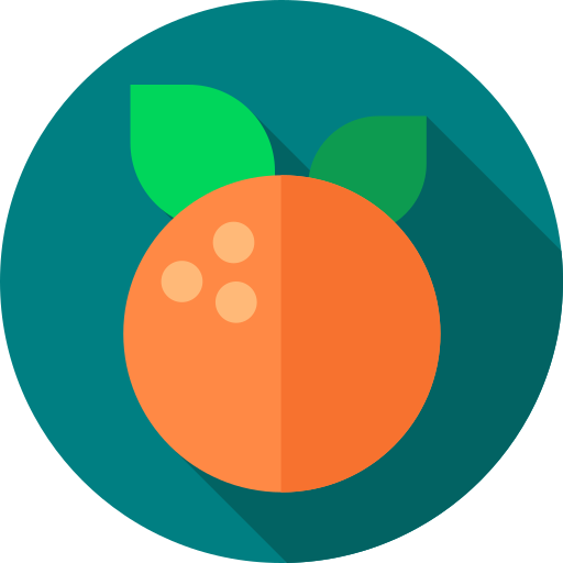 Naranja Flat Circular Flat icono