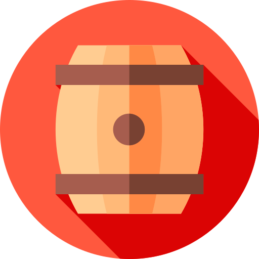 Barril Flat Circular Flat icono
