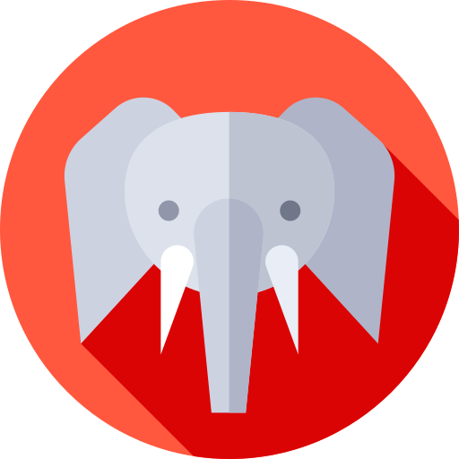 elefant Flat Circular Flat icon