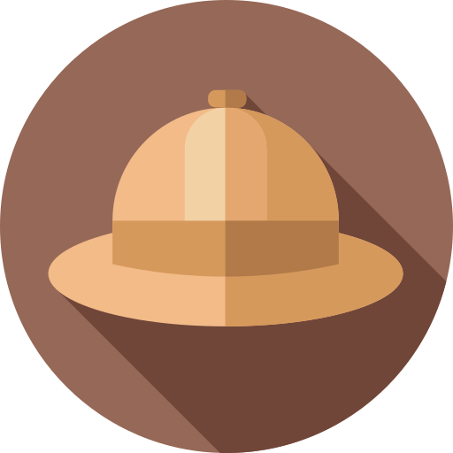 kapelusz odkrywcy Flat Circular Flat ikona