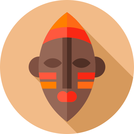 afrykańska maska Flat Circular Flat ikona