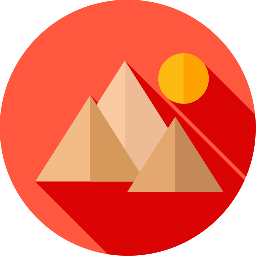 Pyramids Flat Circular Flat icon