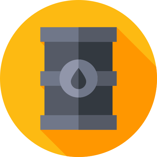 기름 Flat Circular Flat icon