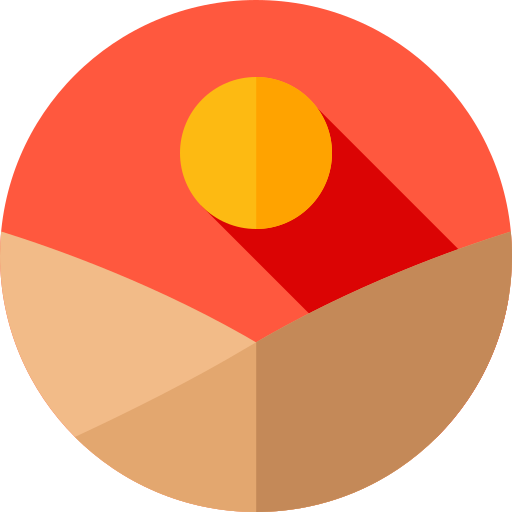 사막 Flat Circular Flat icon