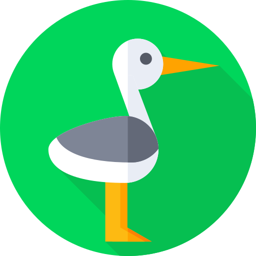 Stork Flat Circular Flat icon