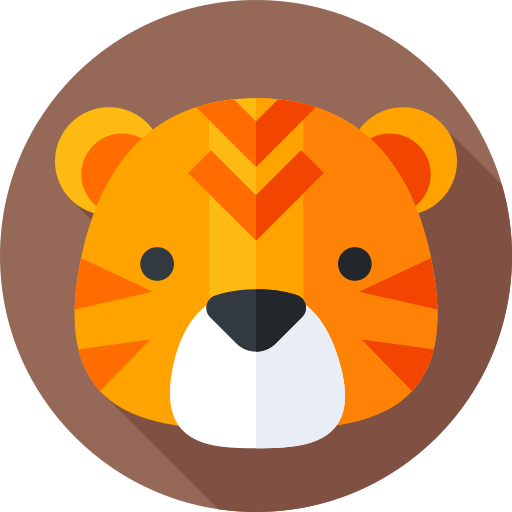 Tiger Flat Circular Flat icon
