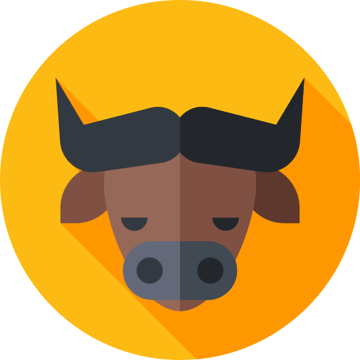 büffel Flat Circular Flat icon