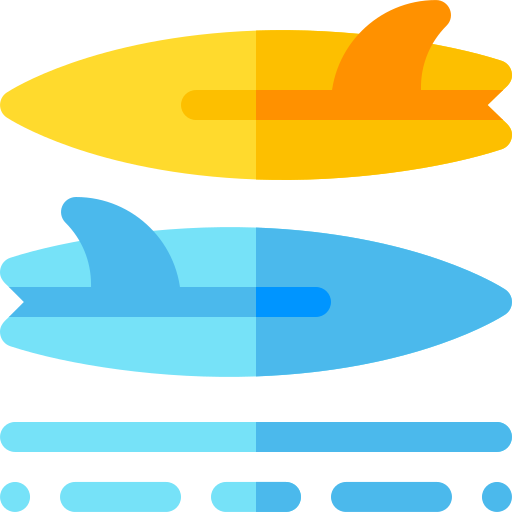 サーフボード Basic Rounded Flat icon