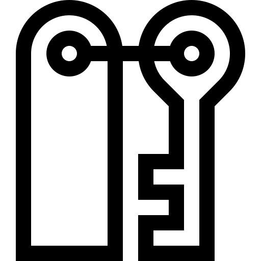 Key Basic Straight Lineal Ícone