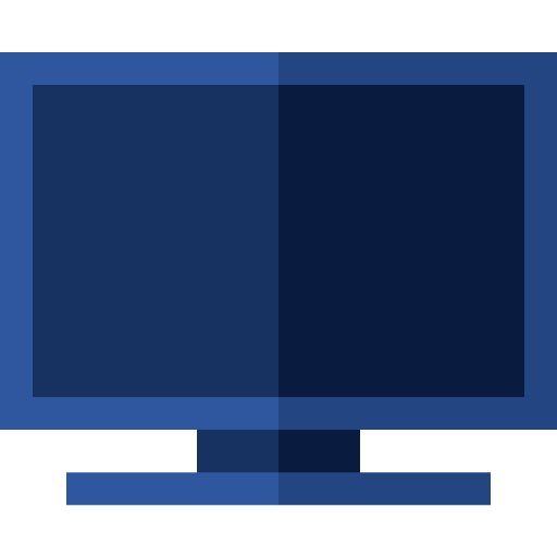 Televisión Basic Straight Flat icono