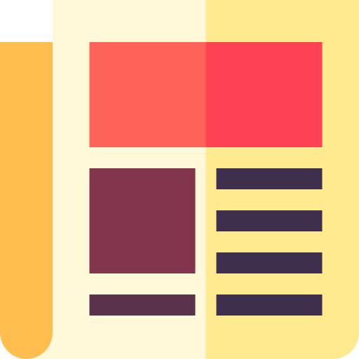 zeitung Basic Straight Flat icon