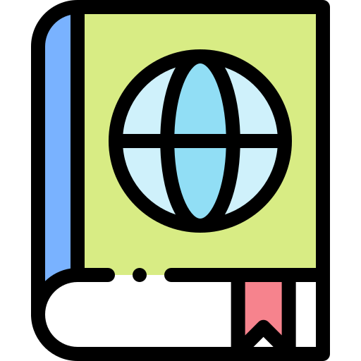 도서 Detailed Rounded Lineal color icon