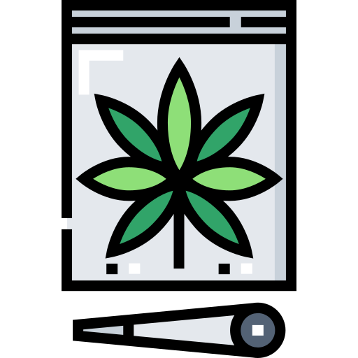 marihuana Detailed Straight Lineal color ikona
