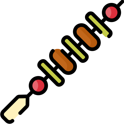 Brocheta Special Lineal color icono