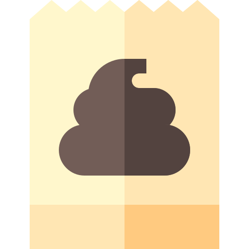 poep Basic Straight Flat icoon