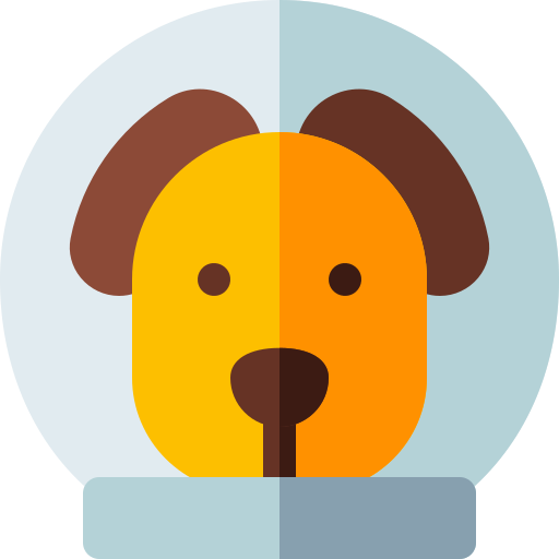 Perro Basic Rounded Flat icono