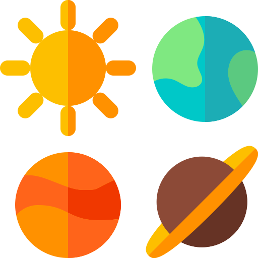 sistema solare Basic Rounded Flat icona