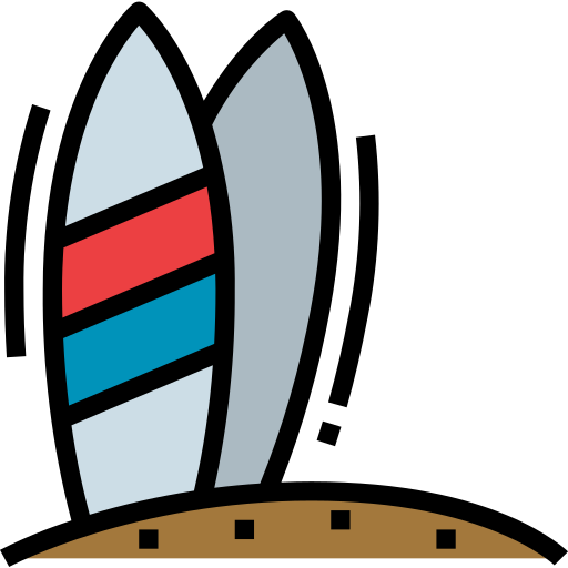 Surfboard Nhor Phai Lineal Color icon