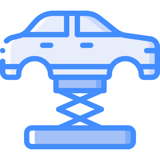 Hydraulic car Basic Miscellany Blue icon